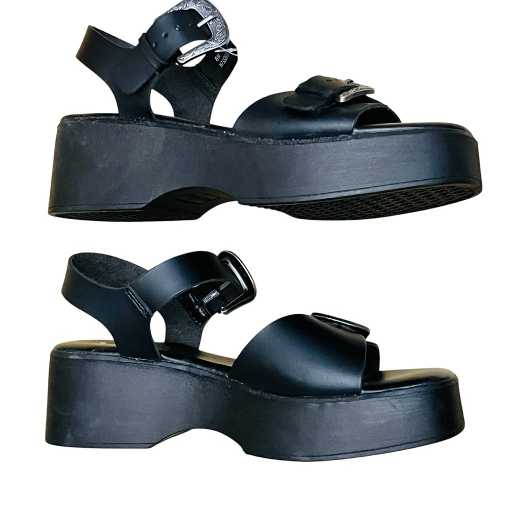 Seychelles Up in The Clouds Wedge Sandal Platform Black Shoes Sz 8M NEW - Picture 5 of 12